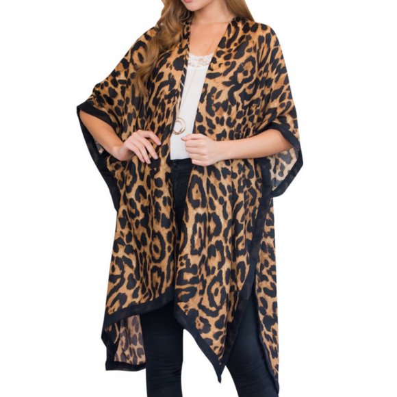 🛍 Leopard Print Kimono - Picture 2 of 7